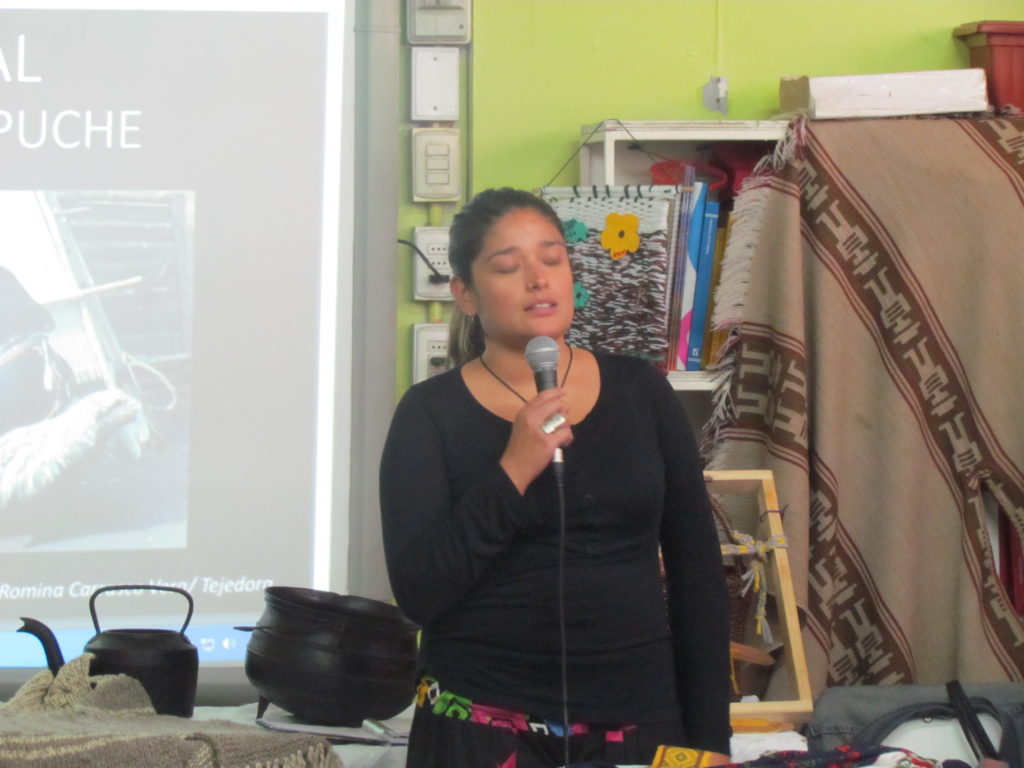 Visita de Romina Carrasco, Cultura del Telar Mapuche