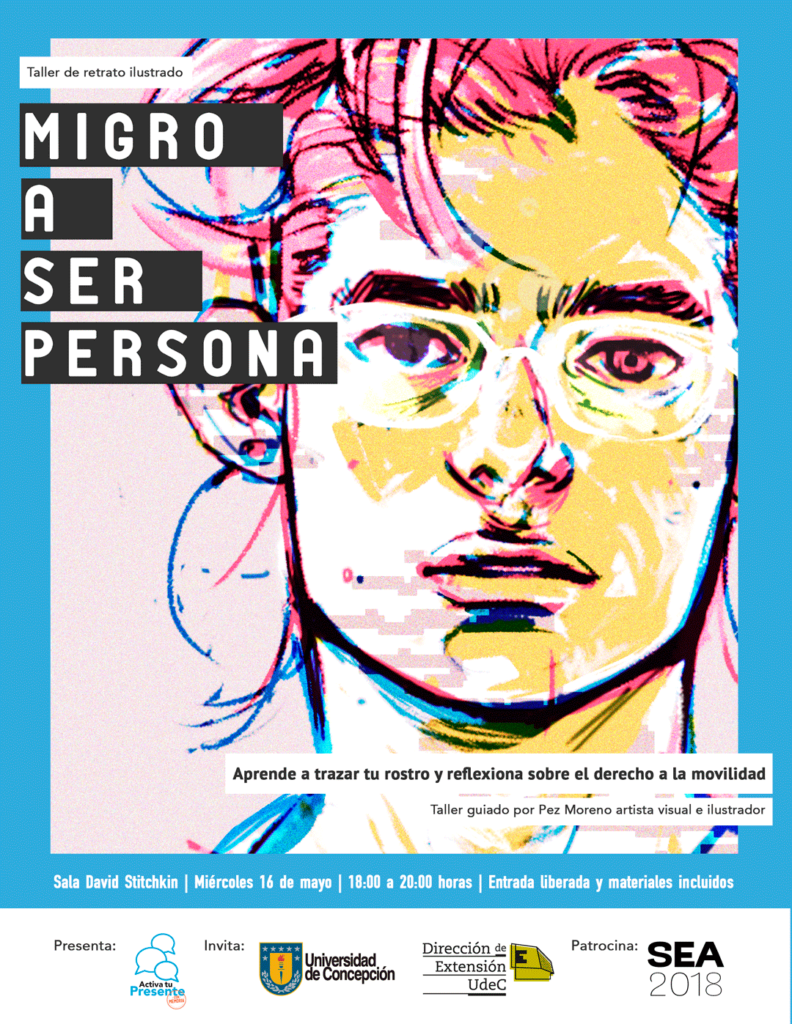 Taller de retrato ilustrado “Migro a ser Persona” invita a reflexionar sobre Derechos Humanos dibujando