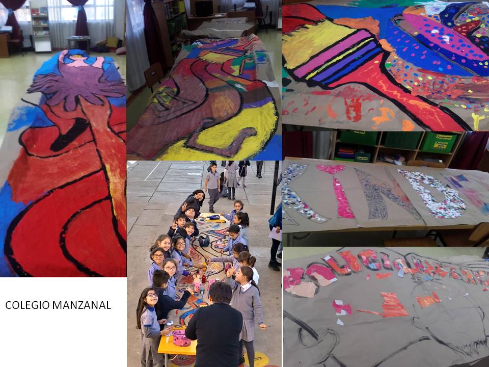 Mural participativo en Colegio Manzanal