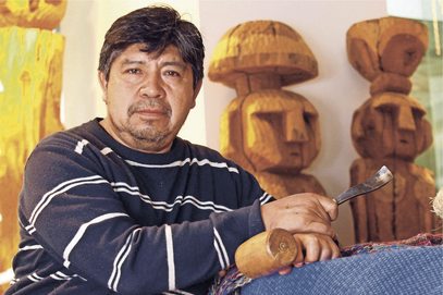 Inauguración SEA: Invitado Antonio Paillafil Llancaleo Escultor Mapuche