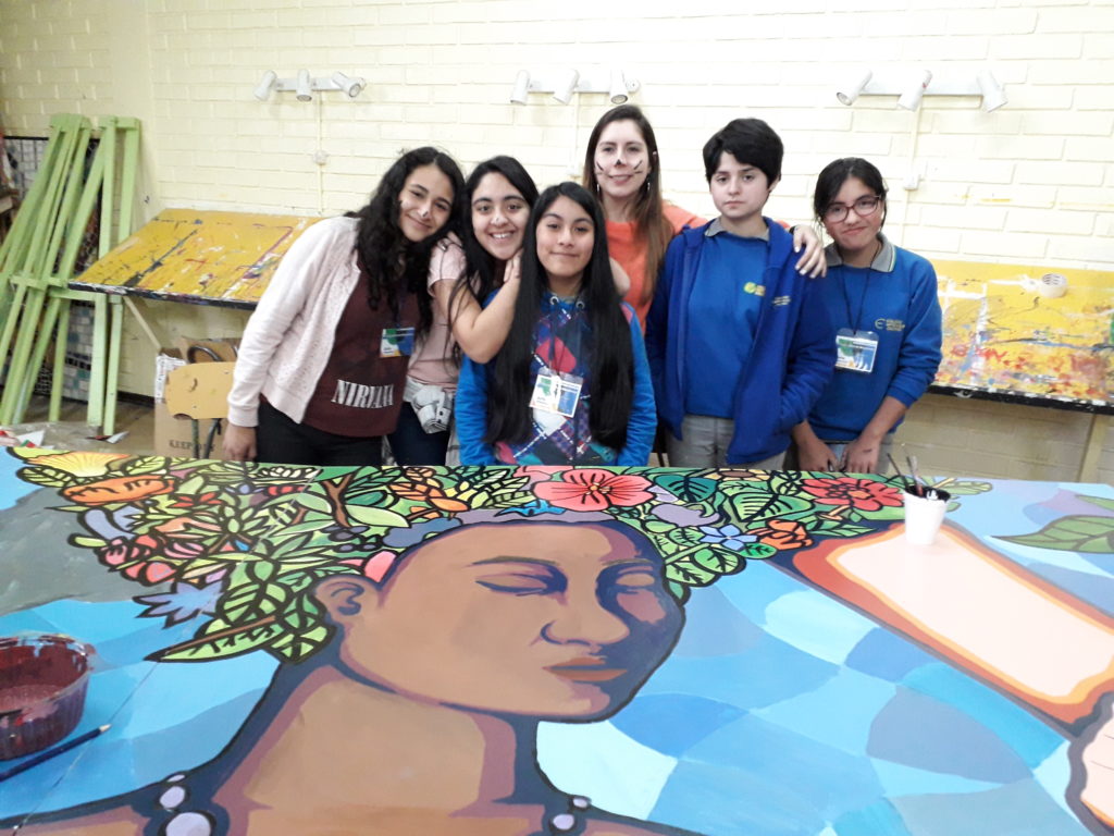 Encuentro muralista en Colegio San Mateo
