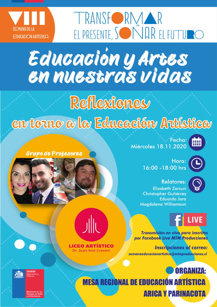 Jornada de reflexión en torno a la Educación Artística en el contexto actual realizado por el Liceo Artístico Juan Noé Crevani de Arica