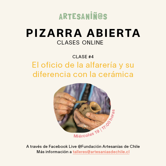 Pizarra Abierta ´El oficio de la alfarería y su diferencia con la cerámica´