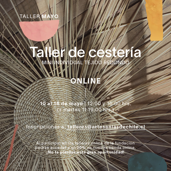 Taller Online Cestería ´Mini individual tejido circular´