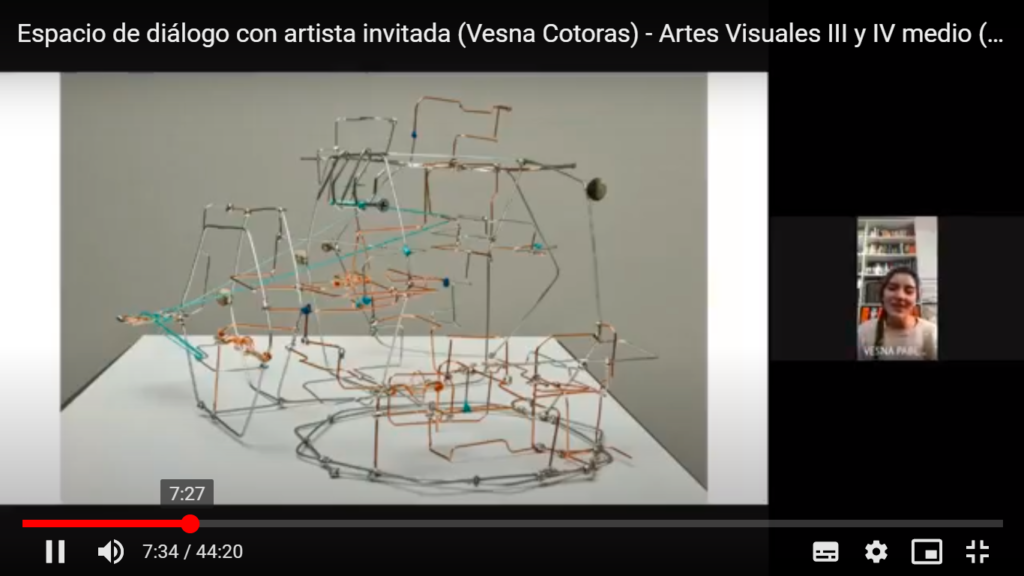Visita de Arista Visual (Online) Vesna Cotoras Electivo III° y IV° Medio Artes Visuales