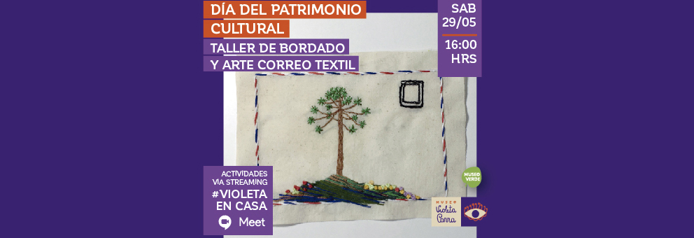 Taller de bordado y arte correo textil: transformar el presente para soñar el futuro (Museo Verde)