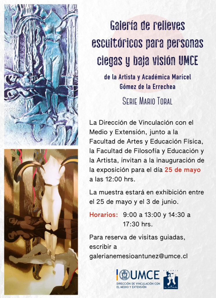 Inauguración “Galería de relieves escultóricos para personas ciegas y de baja visión UMCE, serie Mario Toral”