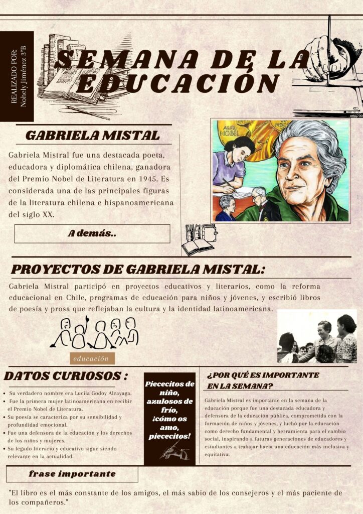 Difusión a la comunidad: El legado de Gabriela Mistral