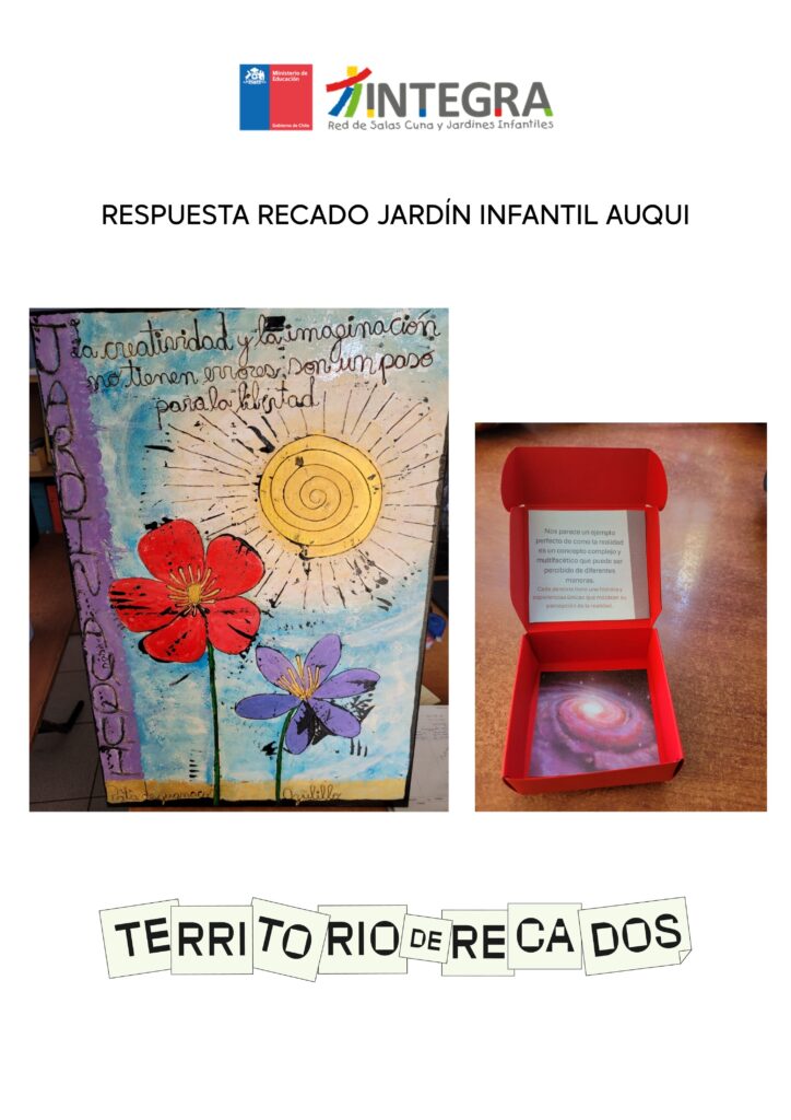 Recado Jardín Infantil Auqui Fundación Integra Atacama