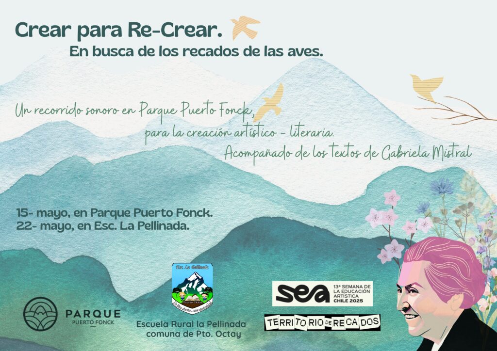 ENCUENTRO EN PARQUE PUERTO FONCK CON ESCUELA LA PELLINADA: «CREAR PARA RE-CREAR. EN BUSCA DE LOS RECADOS DE LAS AVES»