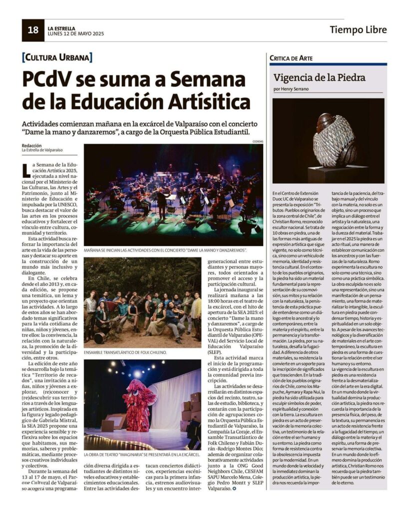 Programación de la Semana de la Educación Artística en el PCdV Ex Cárcel