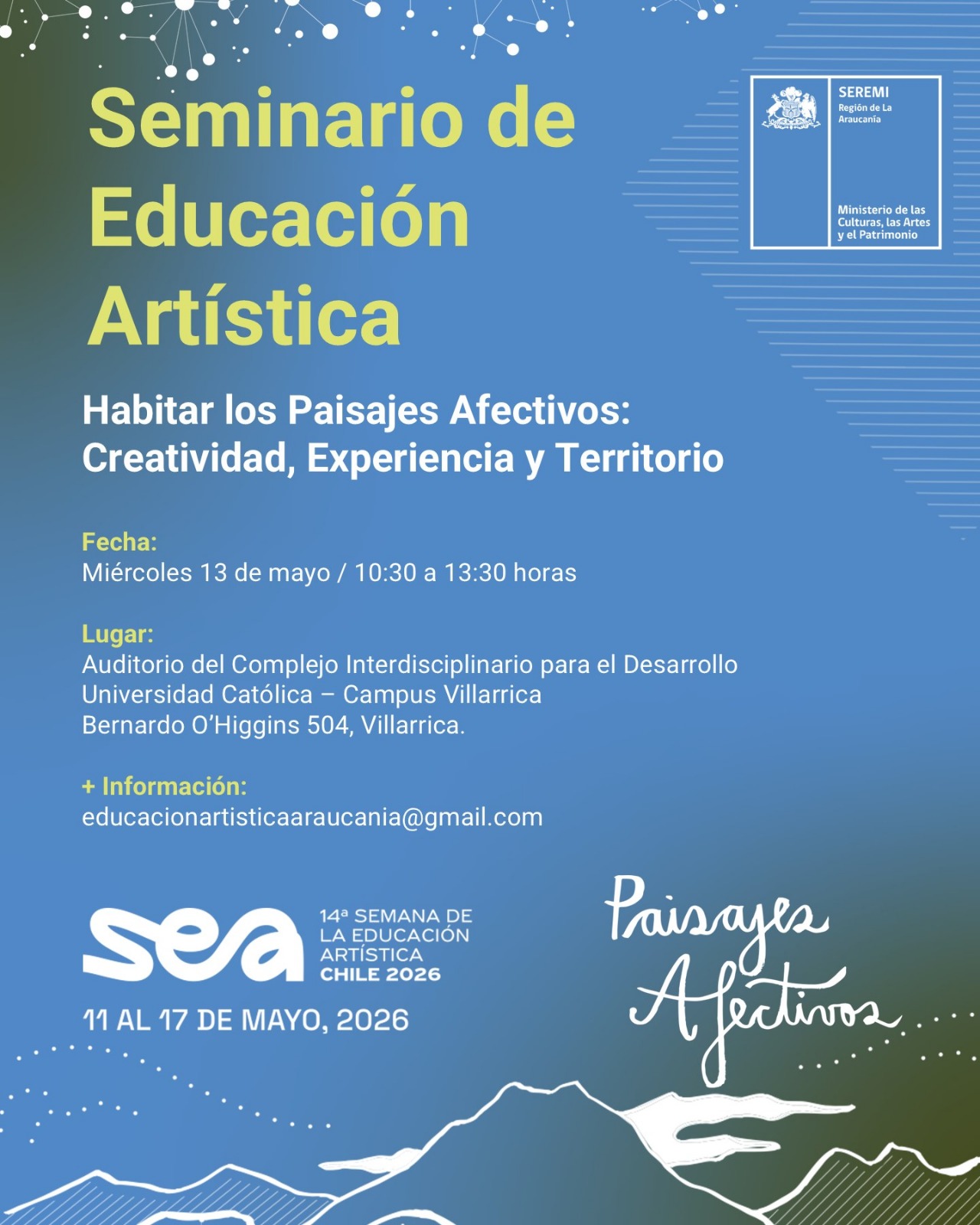 Seminario de Educación Artística “Habitar los Paisajes Afectivos”